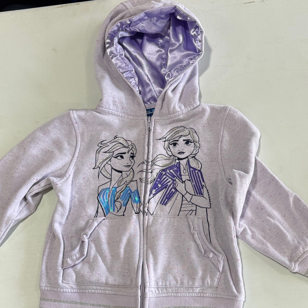 Disney Frozen Kids Hoodie - Light Purple with Blue Accents